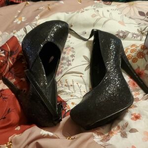 DbDk Fashion Black Sparkle Heels